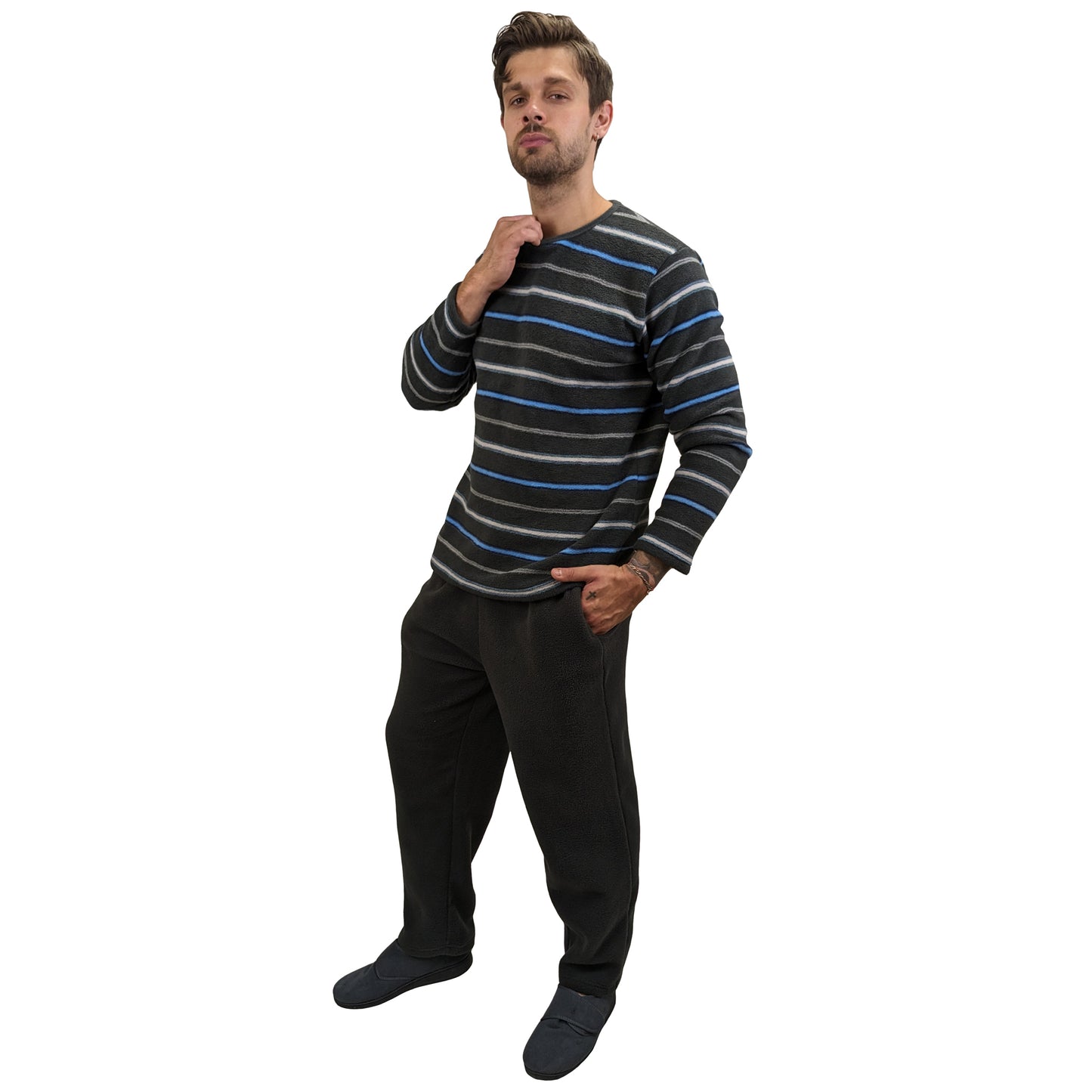 Courage Warm Fleece Mens Pyjamas/Loungewear Set Sleepwear & Loungewear ASASonline