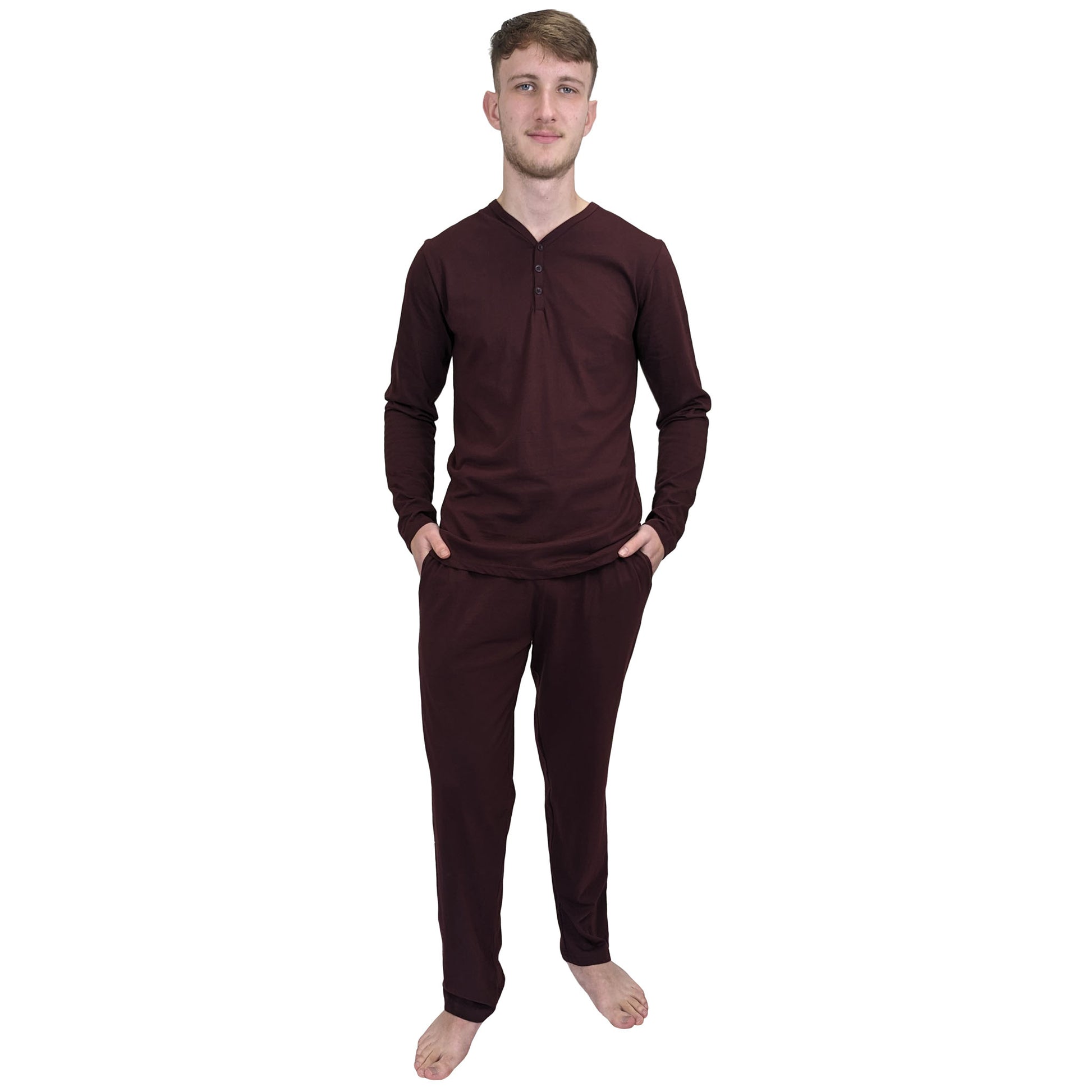 Dapper Mens Pyjamas/Loungewear Sets Burgundy Sleepwear & Loungewear ASASonline