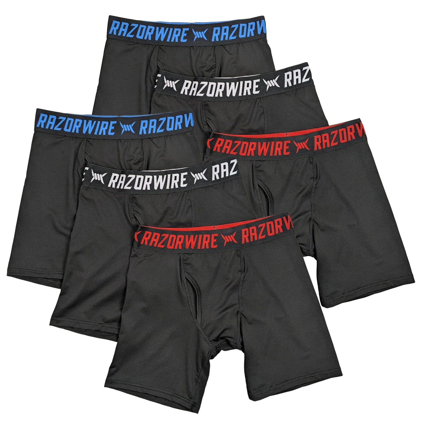 RAZOR WIRE 6 Pack Men's Boxer Shorts Brief Long Leg Anti Chafing Underwear King Plus S-5XL ASASonline
