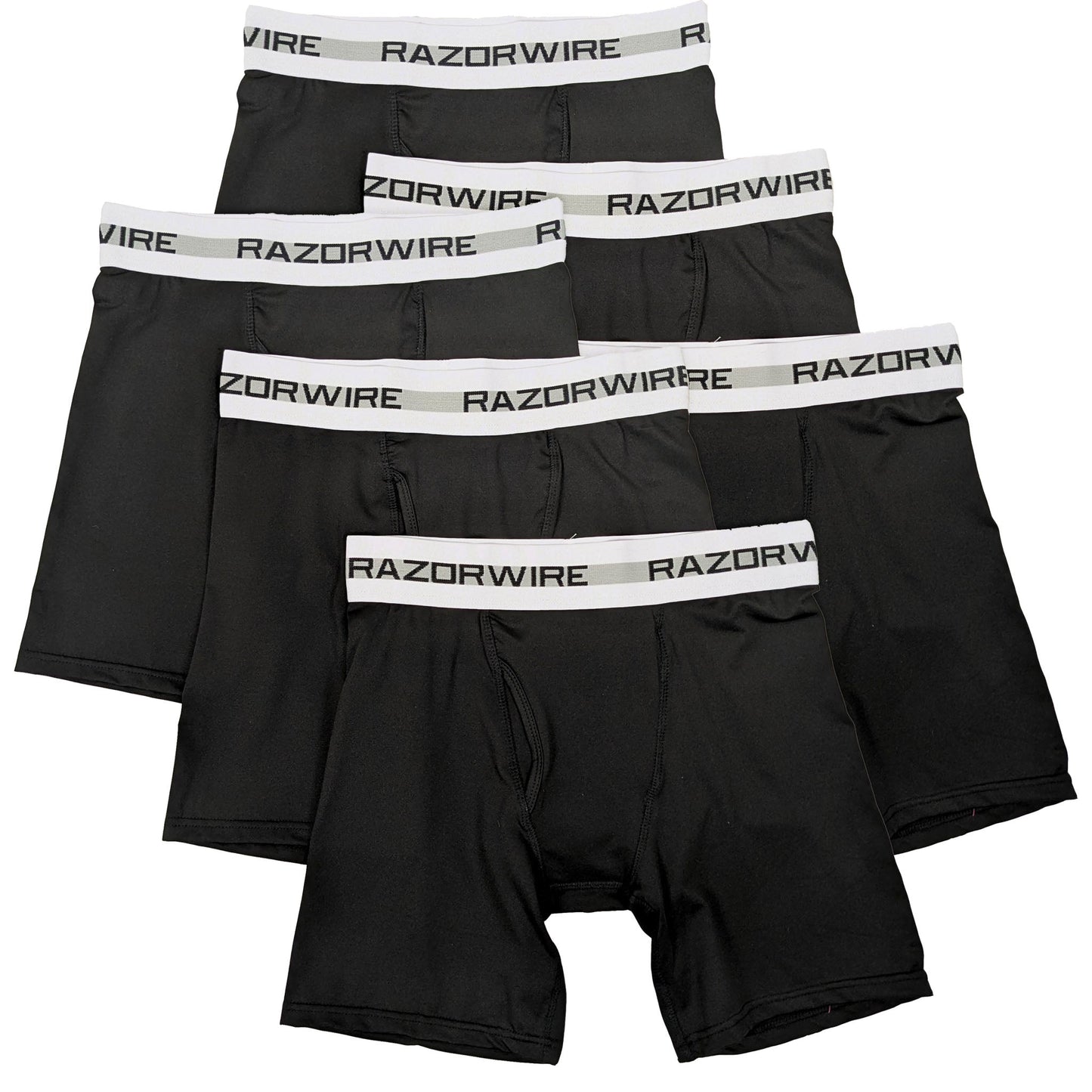 RAZOR WIRE 6 Pack Men's Boxer Shorts Brief Long Leg Anti Chafing Underwear King Plus S-5XL ASASonline