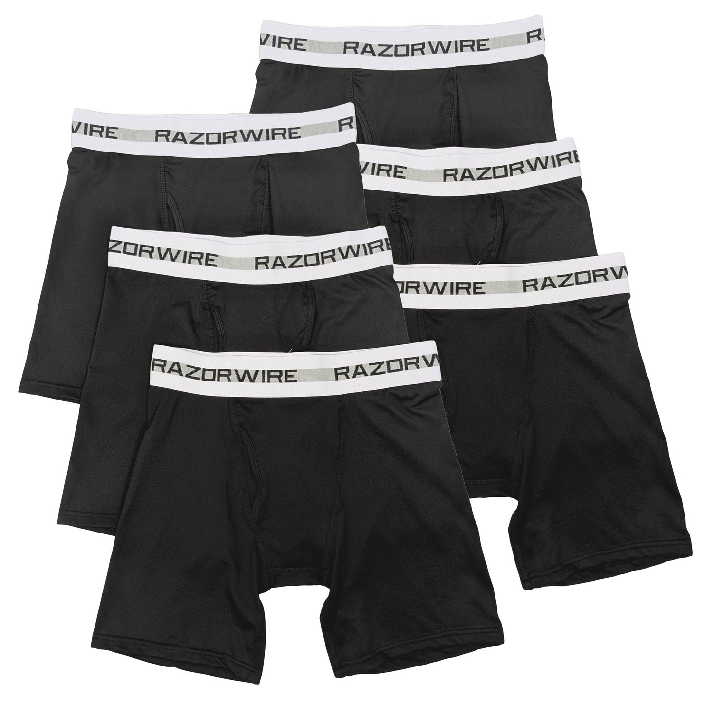 RAZOR WIRE 6 Pack Men's Boxer Shorts Brief Long Leg Anti Chafing Underwear King Plus S-5XL ASASonline