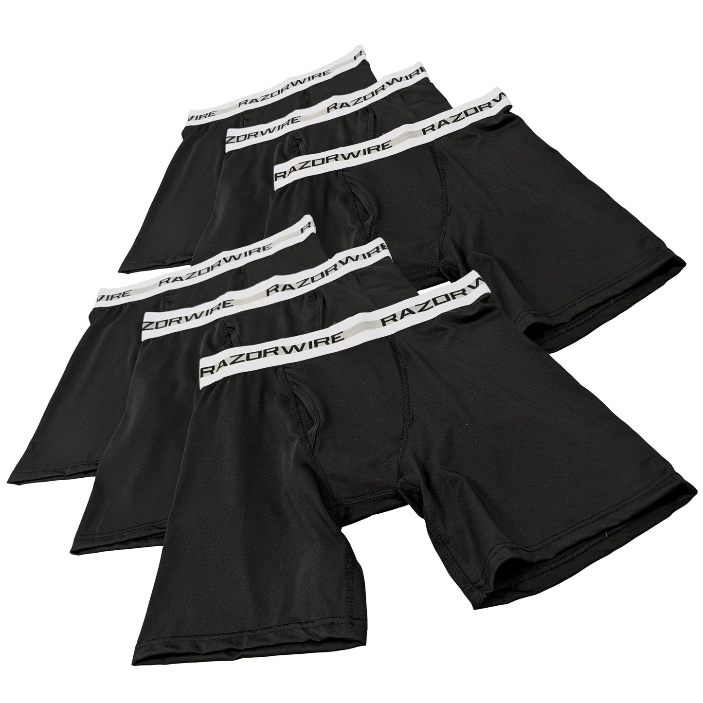RAZOR WIRE 6 Pack Men's Boxer Shorts Brief Long Leg Anti Chafing Underwear King Plus S-5XL ASASonline