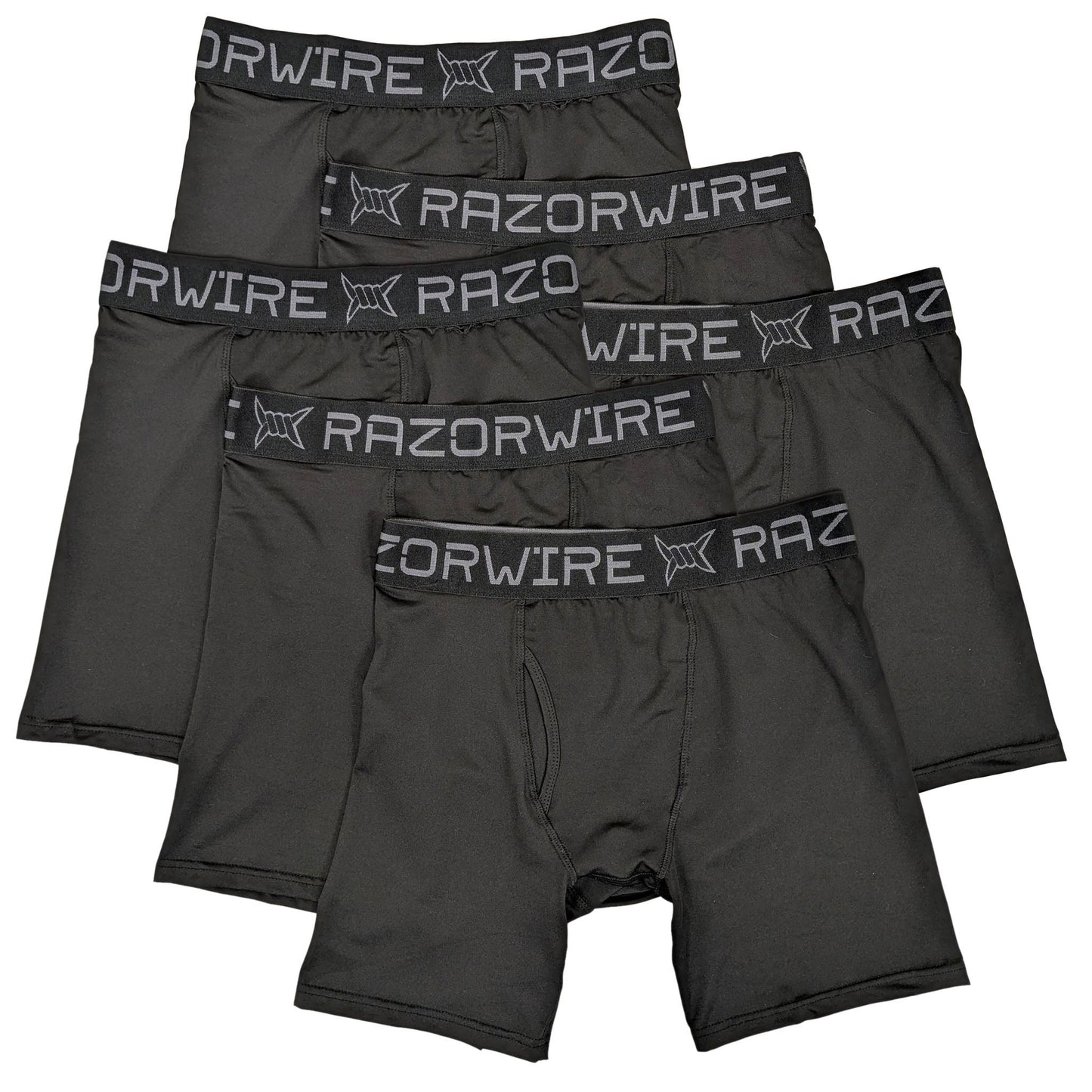 RAZOR WIRE 6 Pack Men's Boxer Shorts Brief Long Leg Anti Chafing Underwear King Plus S-5XL ASASonline