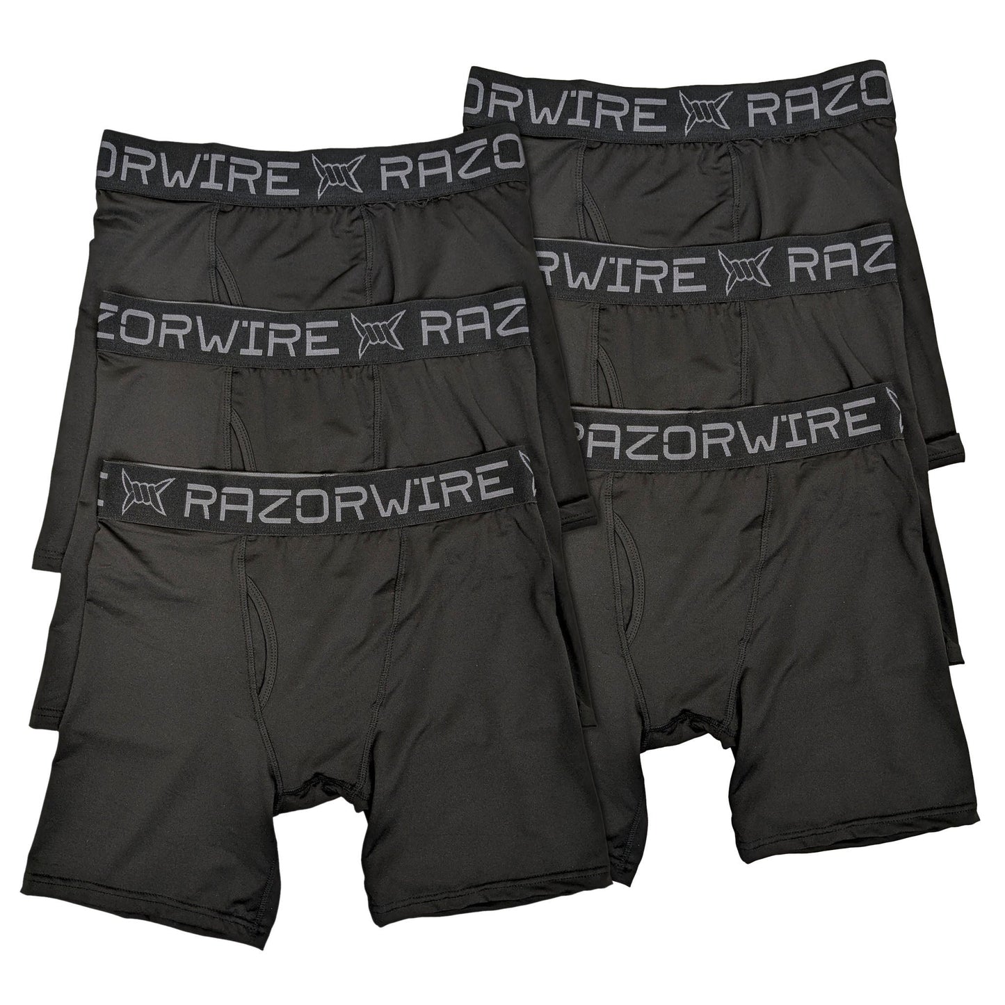 RAZOR WIRE 6 Pack Men's Boxer Shorts Brief Long Leg Anti Chafing Underwear King Plus S-5XL ASASonline