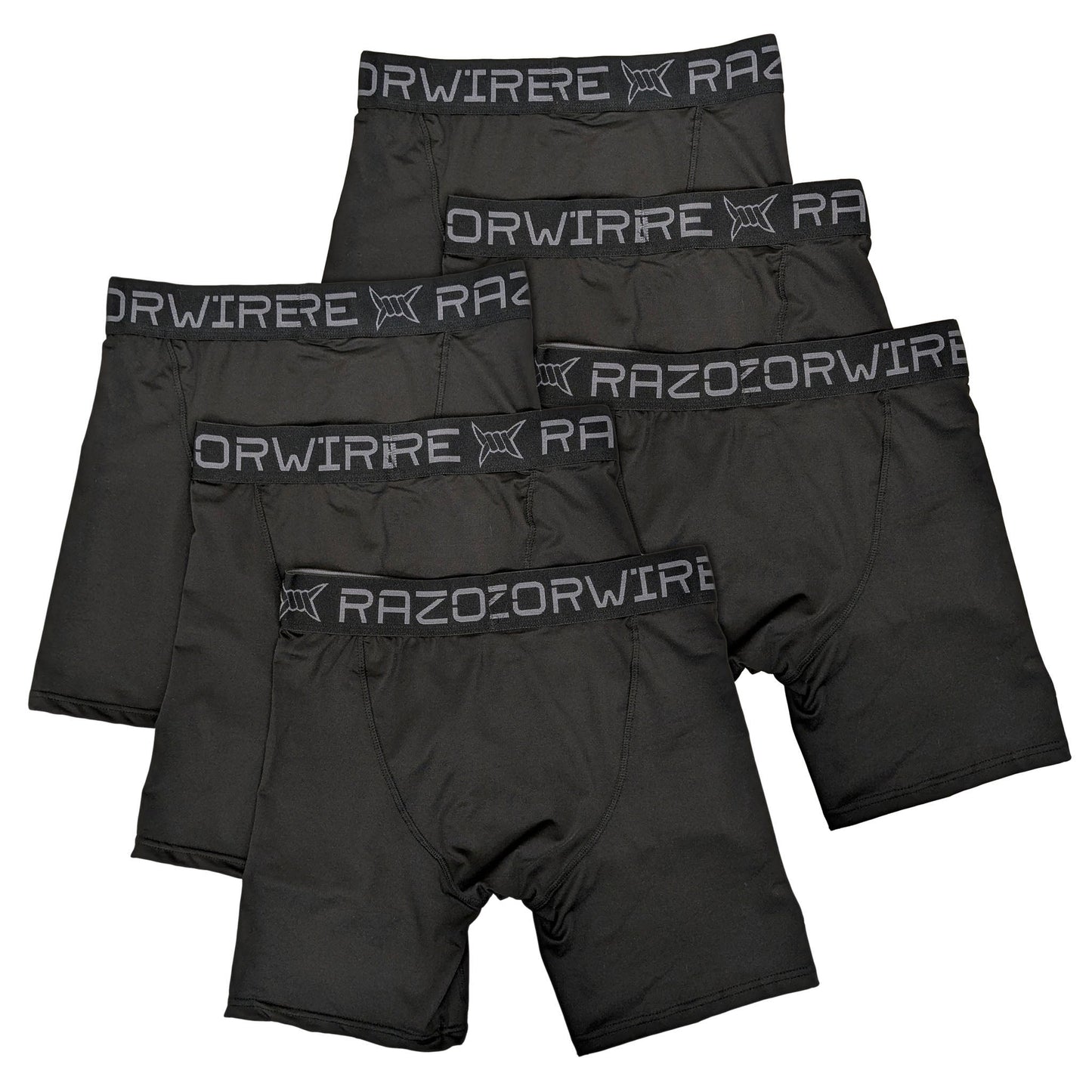 RAZOR WIRE 6 Pack Men's Boxer Shorts Brief Long Leg Anti Chafing Underwear King Plus S-5XL ASASonline