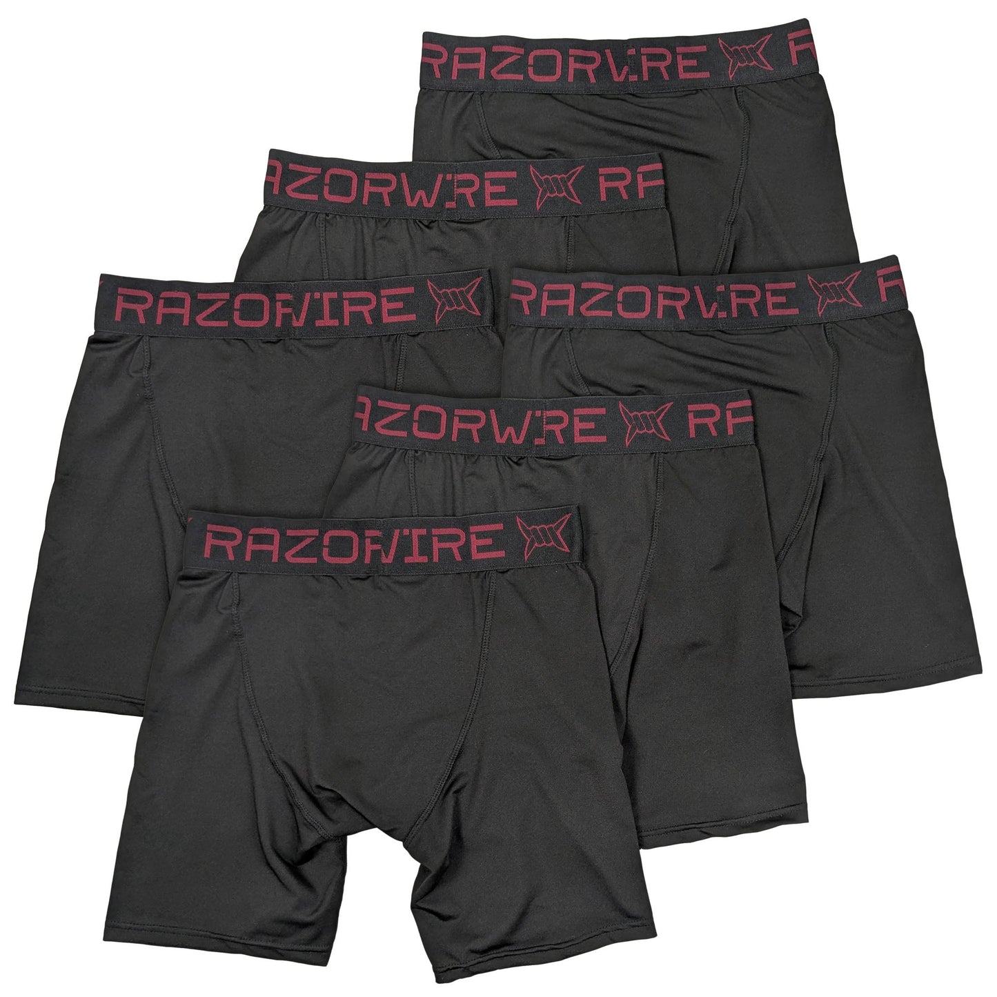 RAZOR WIRE 6 Pack Men's Boxer Shorts Brief Long Leg Anti Chafing Underwear King Plus S-5XL ASASonline