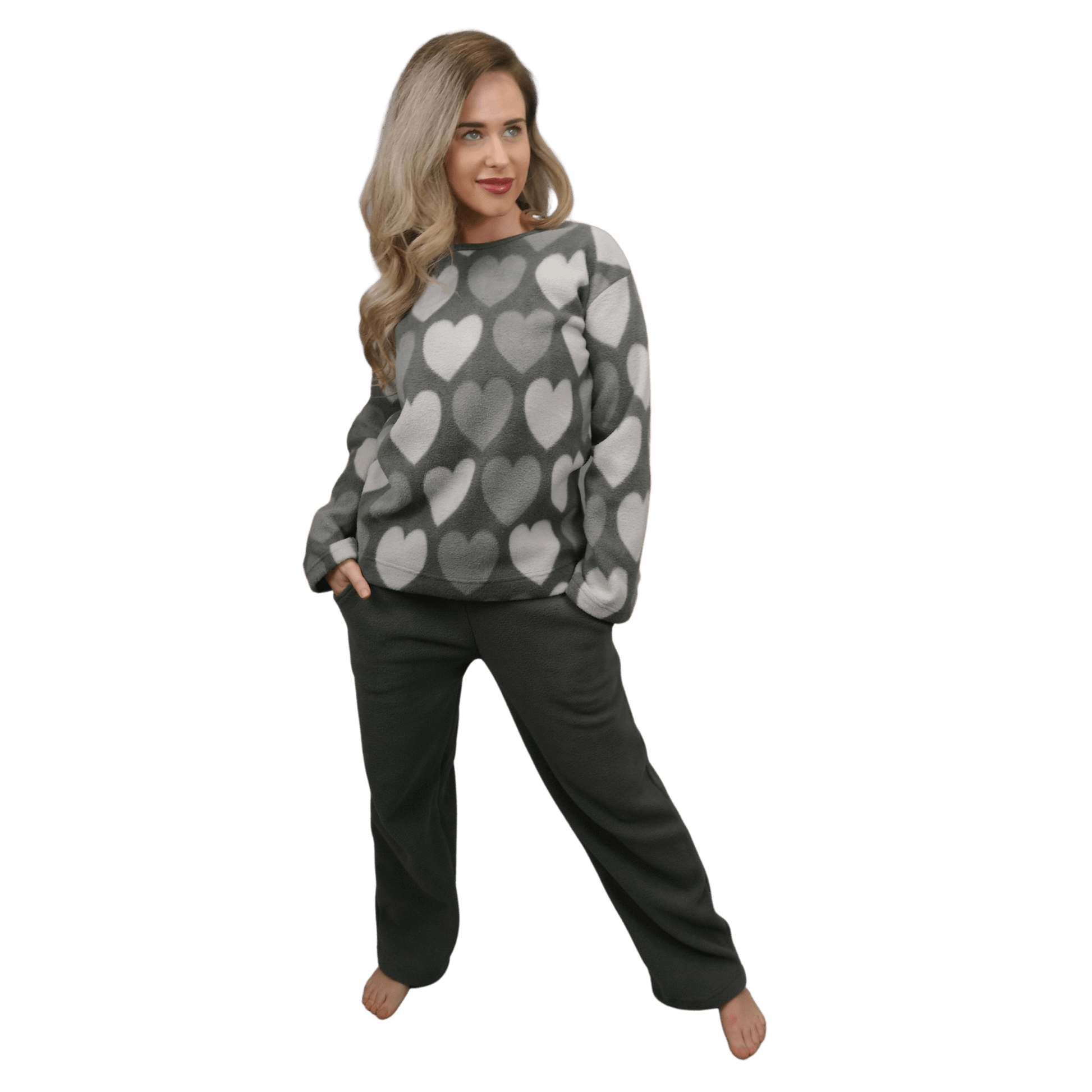Carme Fleece Womens Pyjamas/Loungewear Set Grey Sleepwear & Loungewear ASASonline
