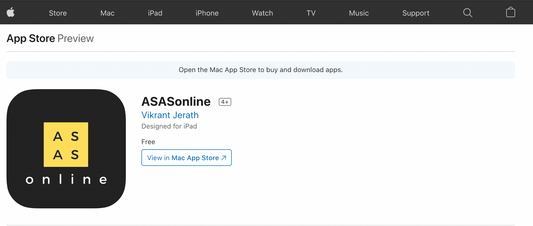 iOS App has Dropped! ASASonline