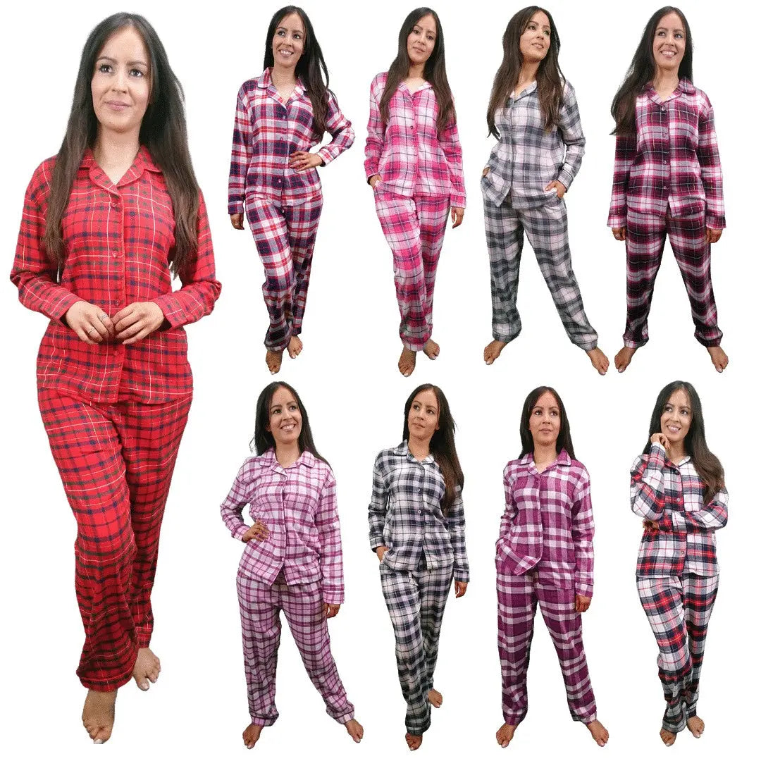 Astraea Womens Check Flannel Pyjamas Sets Sleepwear & Loungewear ASASonline