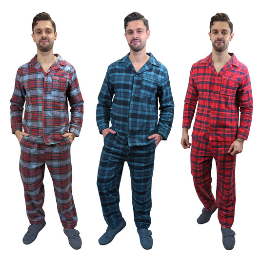 Esquire Mens Cotton Flannel Pajamas Winter Warm PJs Sleepwear & Loungewear ASASonline
