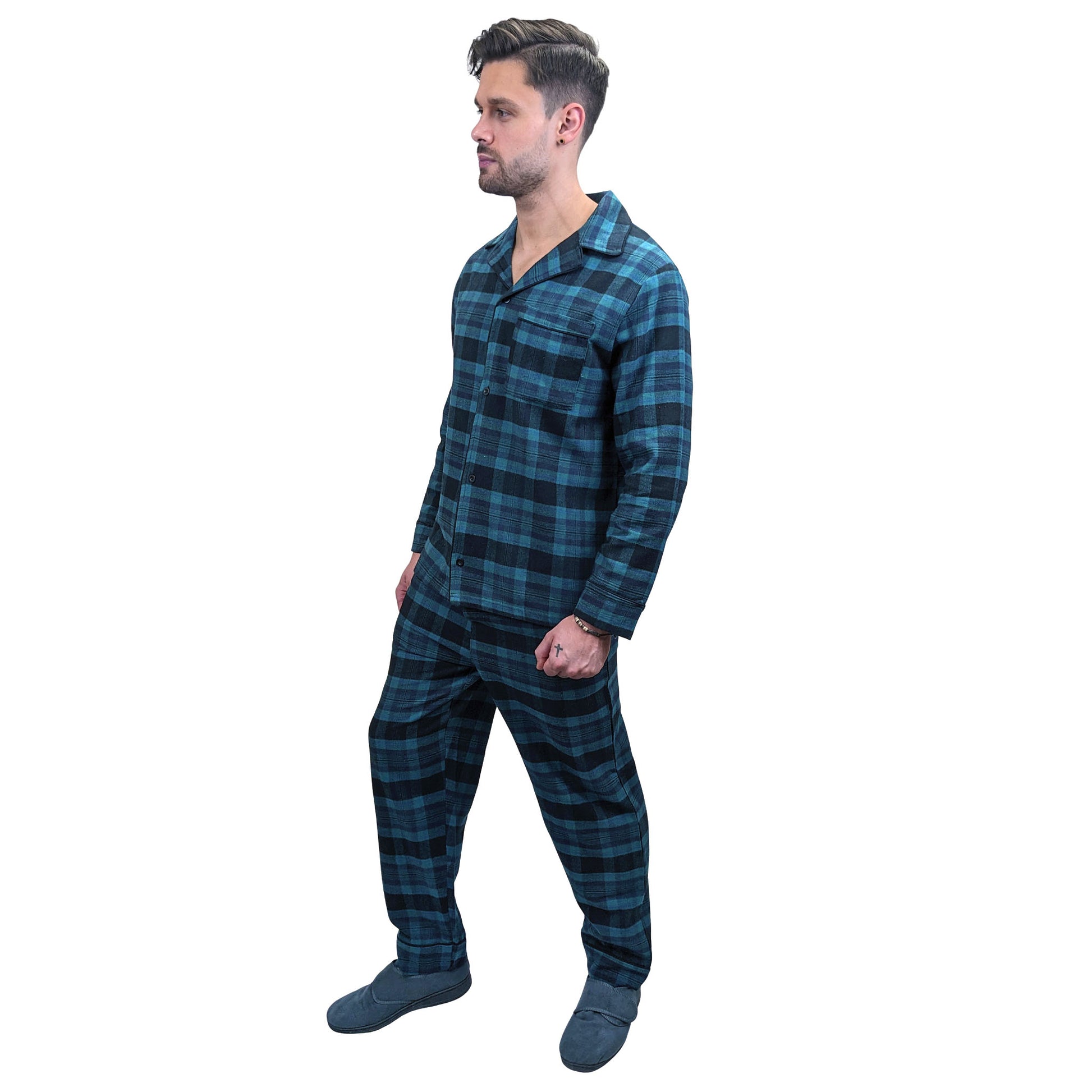 Esquire Mens Cotton Flannel Pajamas Winter Warm PJs Sleepwear & Loungewear ASASonline