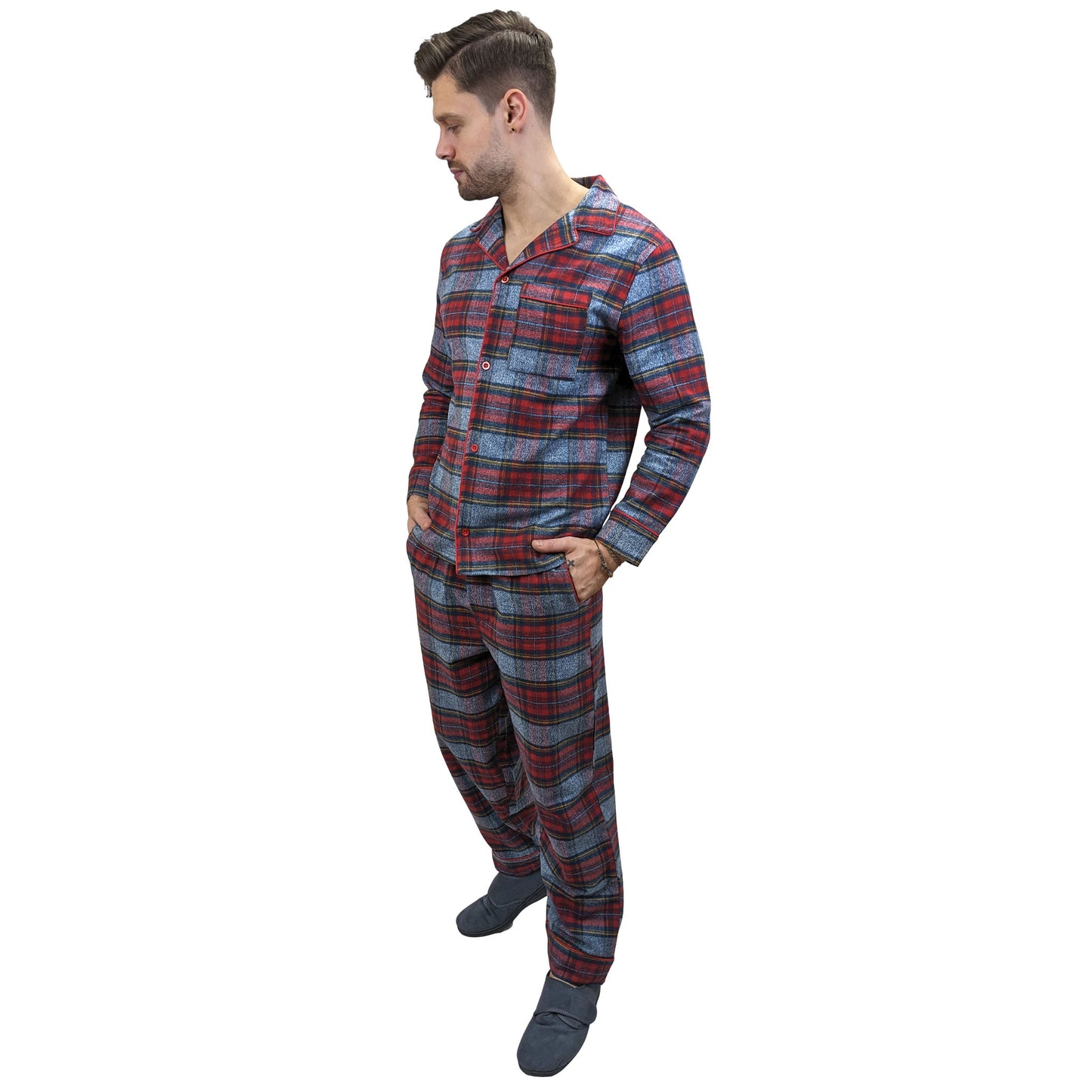 Esquire Mens Cotton Flannel Pajamas Winter Warm PJs Sleepwear & Loungewear ASASonline