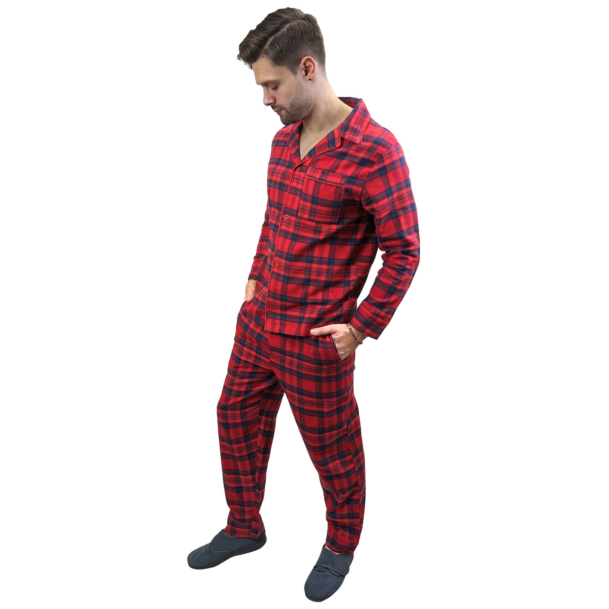 Esquire Mens Cotton Flannel Pajamas Winter Warm PJs Sleepwear & Loungewear ASASonline