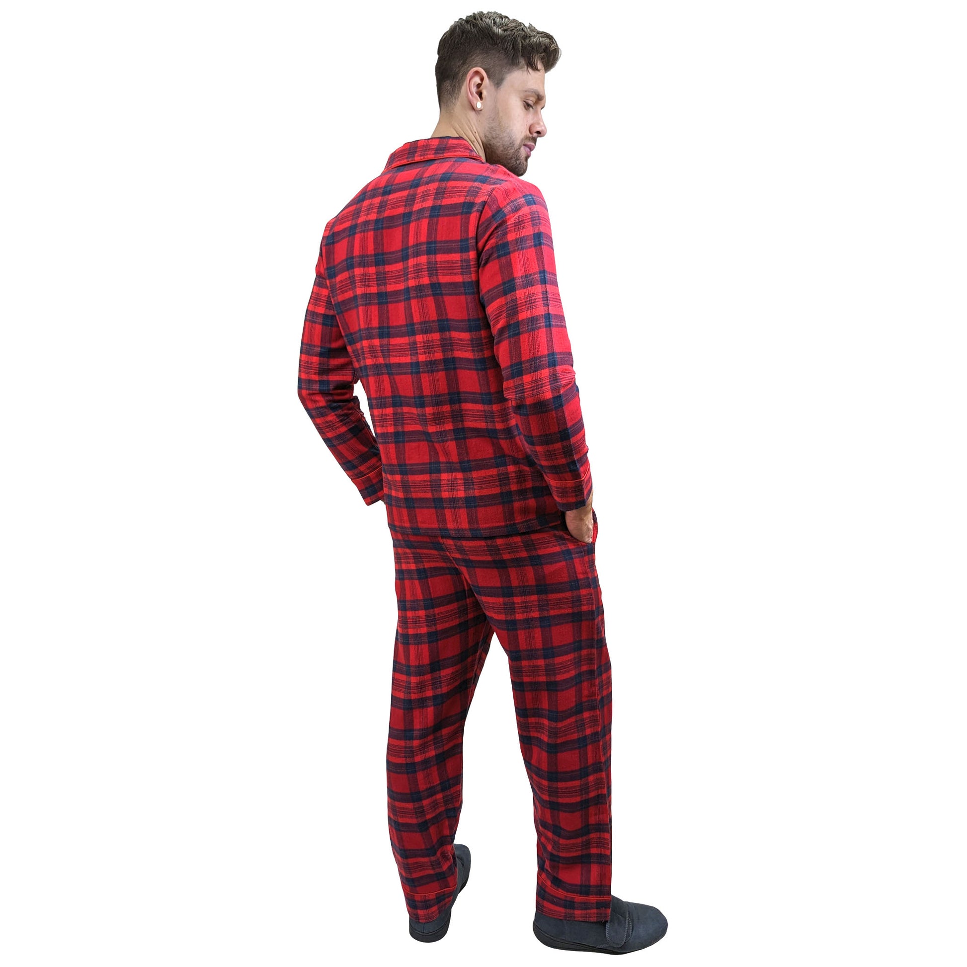 Esquire Mens Cotton Flannel Pajamas Winter Warm PJs Sleepwear & Loungewear ASASonline