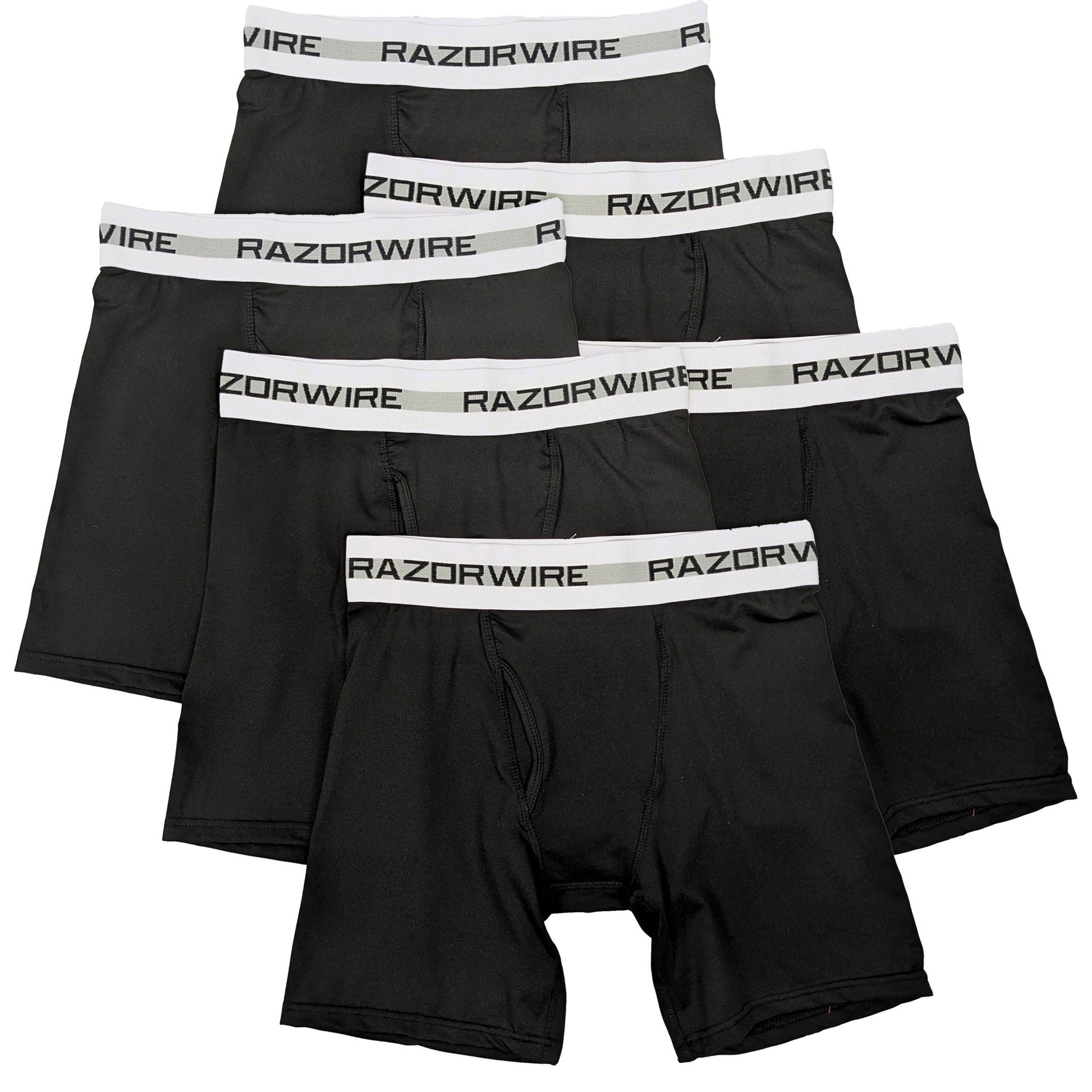 RAZOR WIRE 6 Pack Men's Boxer Shorts Brief Long Leg Anti Chafing Underwear King Plus S-5XL ASASonline