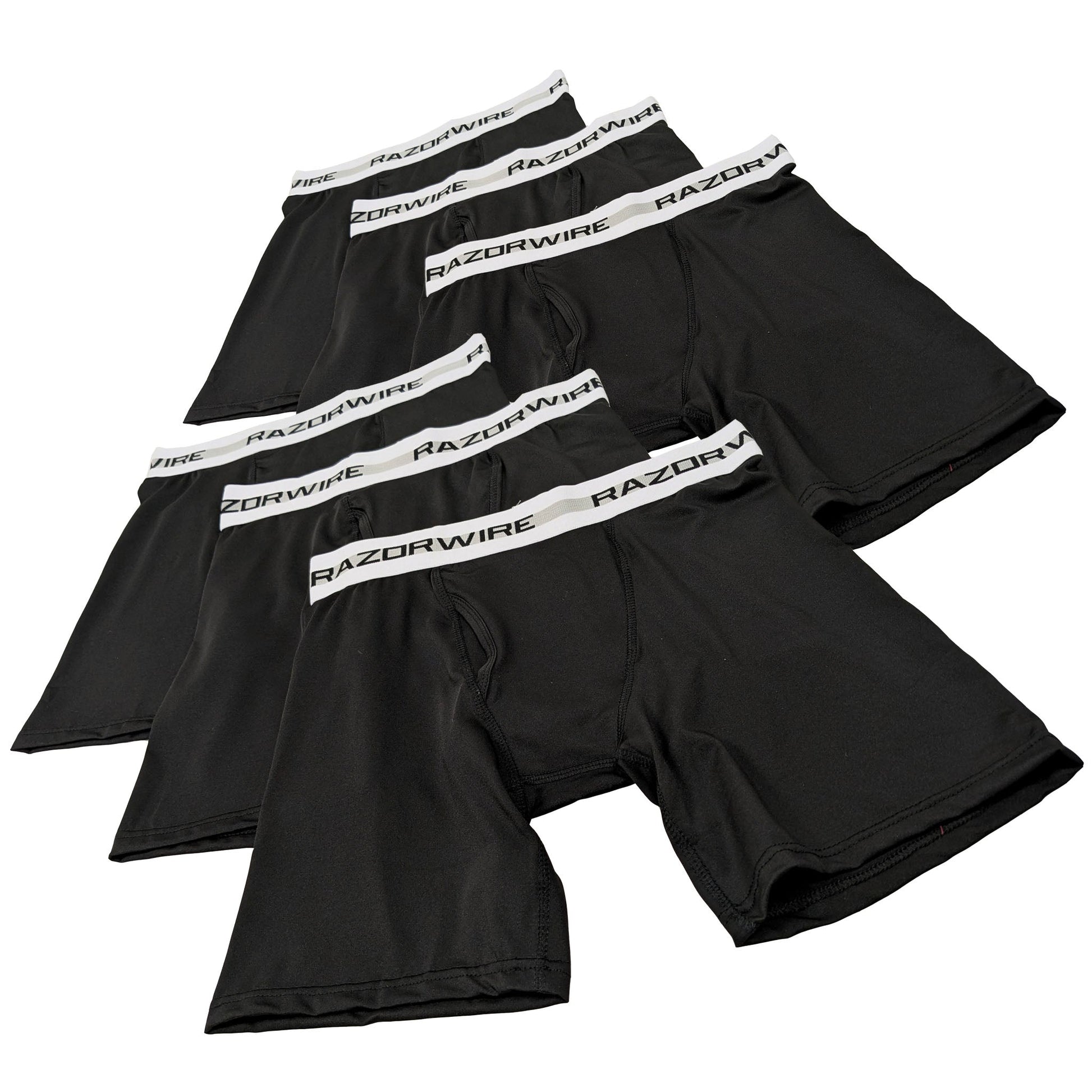 RAZOR WIRE 6 Pack Men's Boxer Shorts Brief Long Leg Anti Chafing Underwear King Plus S-5XL ASASonline