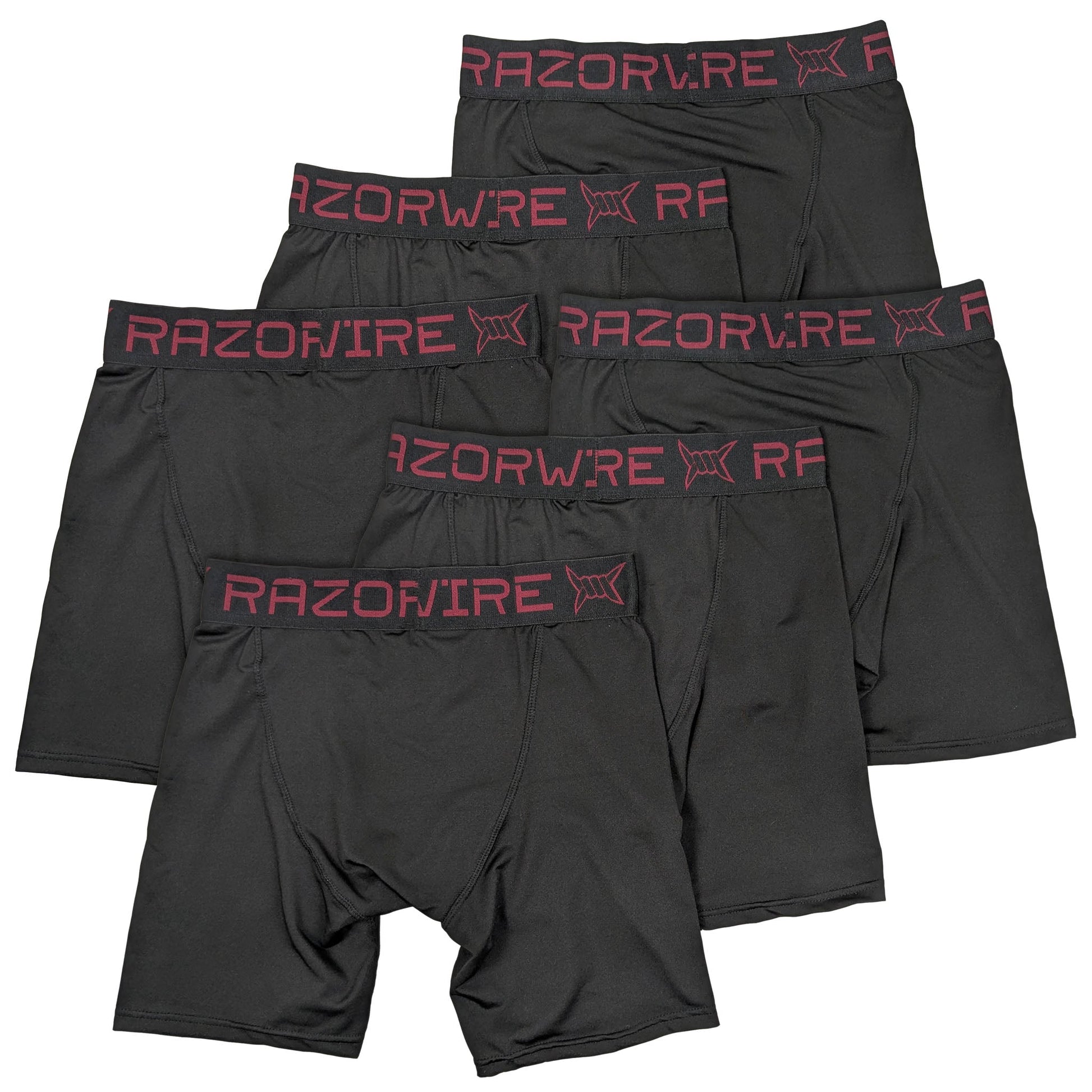 RAZOR WIRE 6 Pack Men's Boxer Shorts Brief Long Leg Anti Chafing Underwear King Plus S-5XL ASASonline