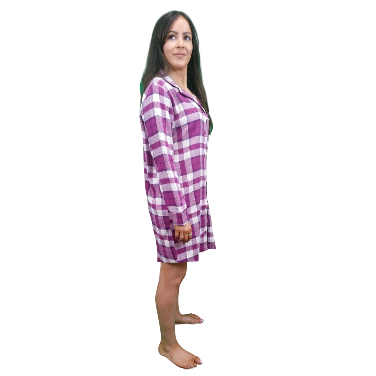 Gaia Women's Check Flannel Nightshirt Sleepwear & Loungewear ASASonline