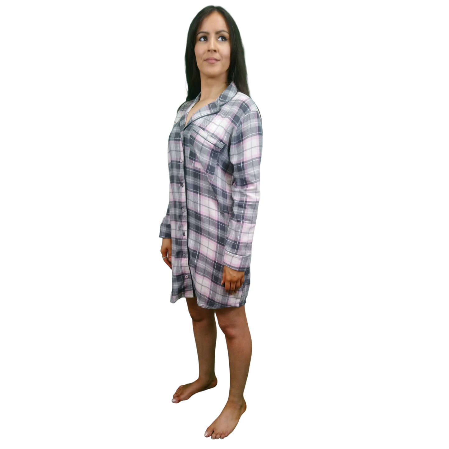 Gaia Women's Check Flannel Nightshirt Sleepwear & Loungewear ASASonline