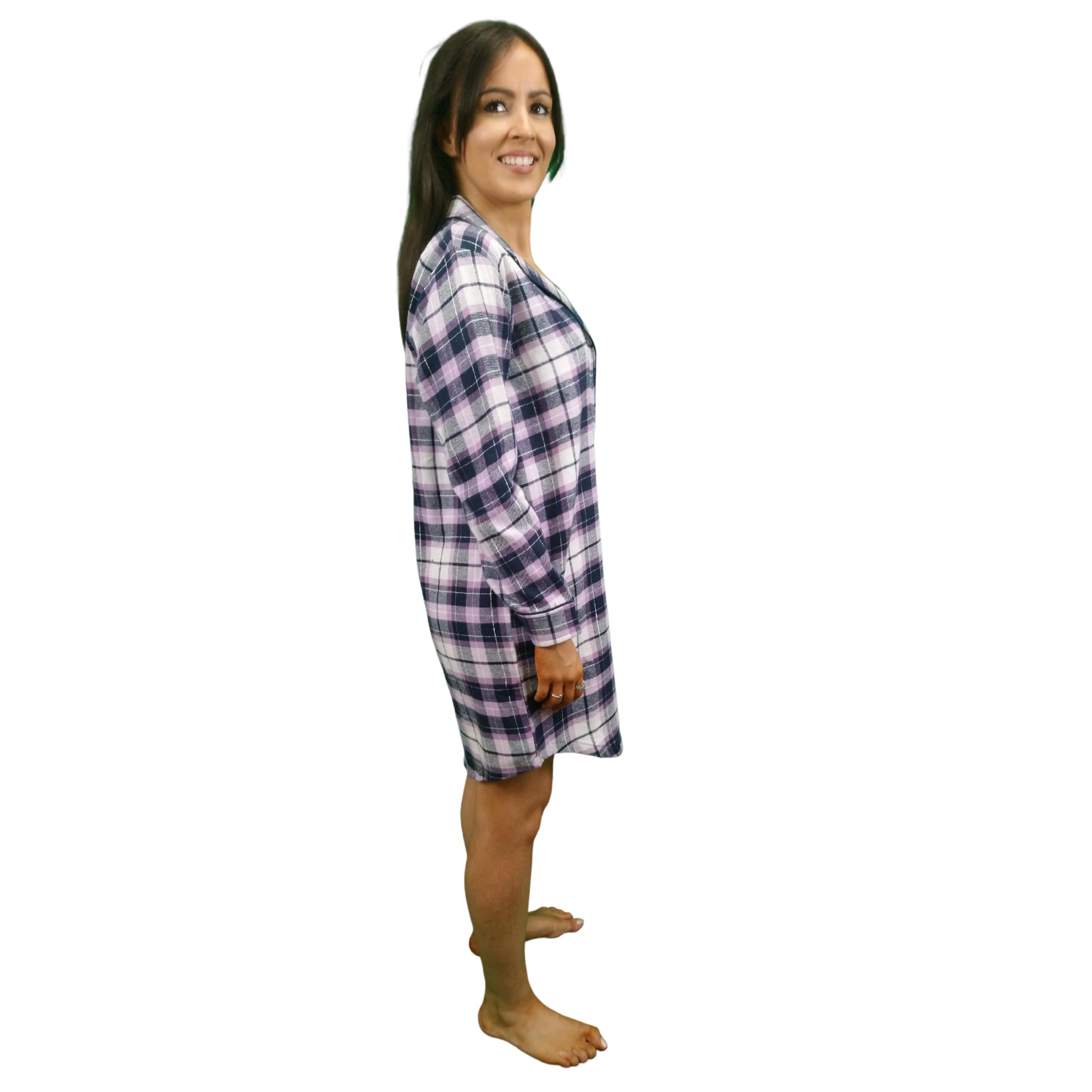 Gaia Women's Check Flannel Nightshirt Sleepwear & Loungewear ASASonline