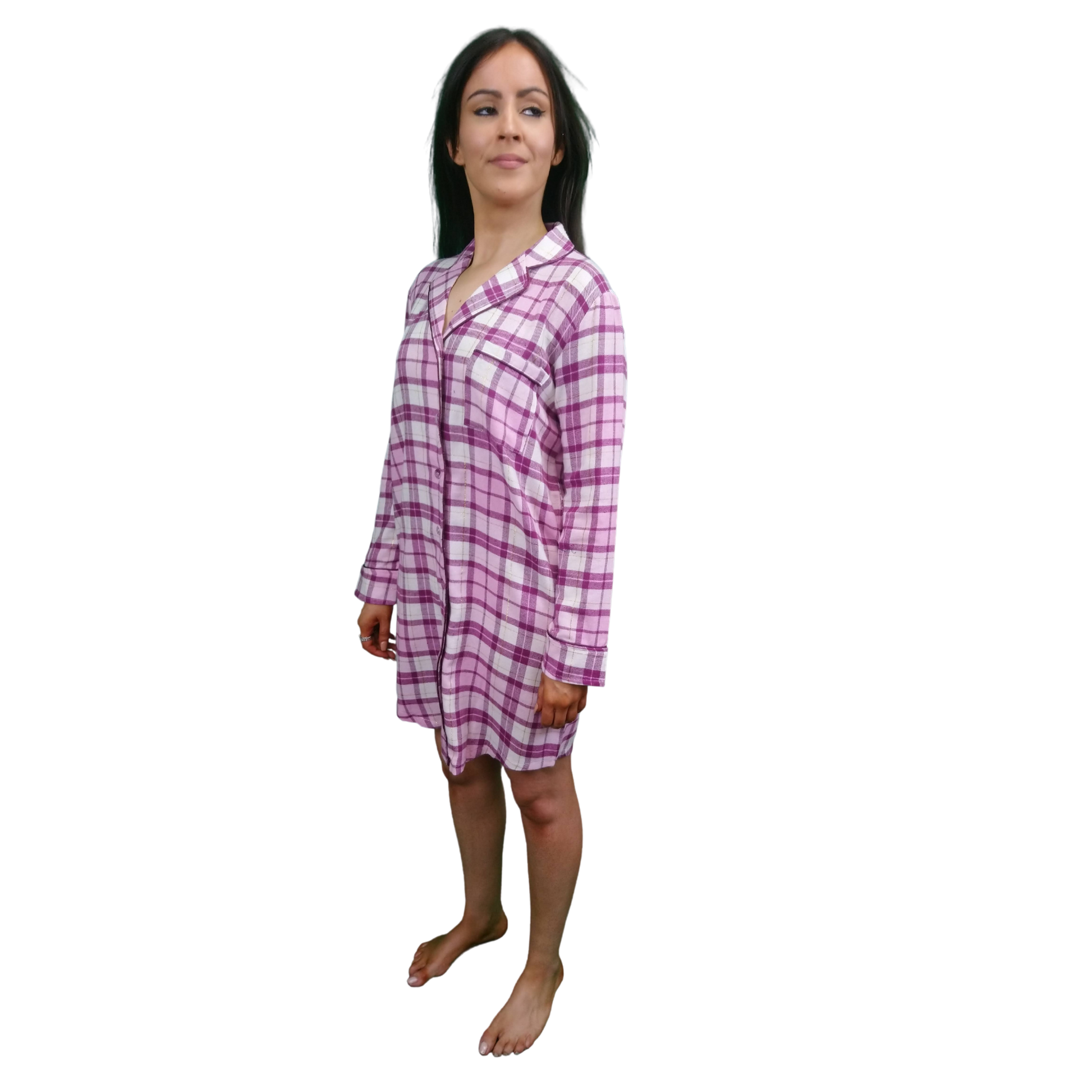 Gaia Women's Check Flannel Nightshirt Sleepwear & Loungewear ASASonline