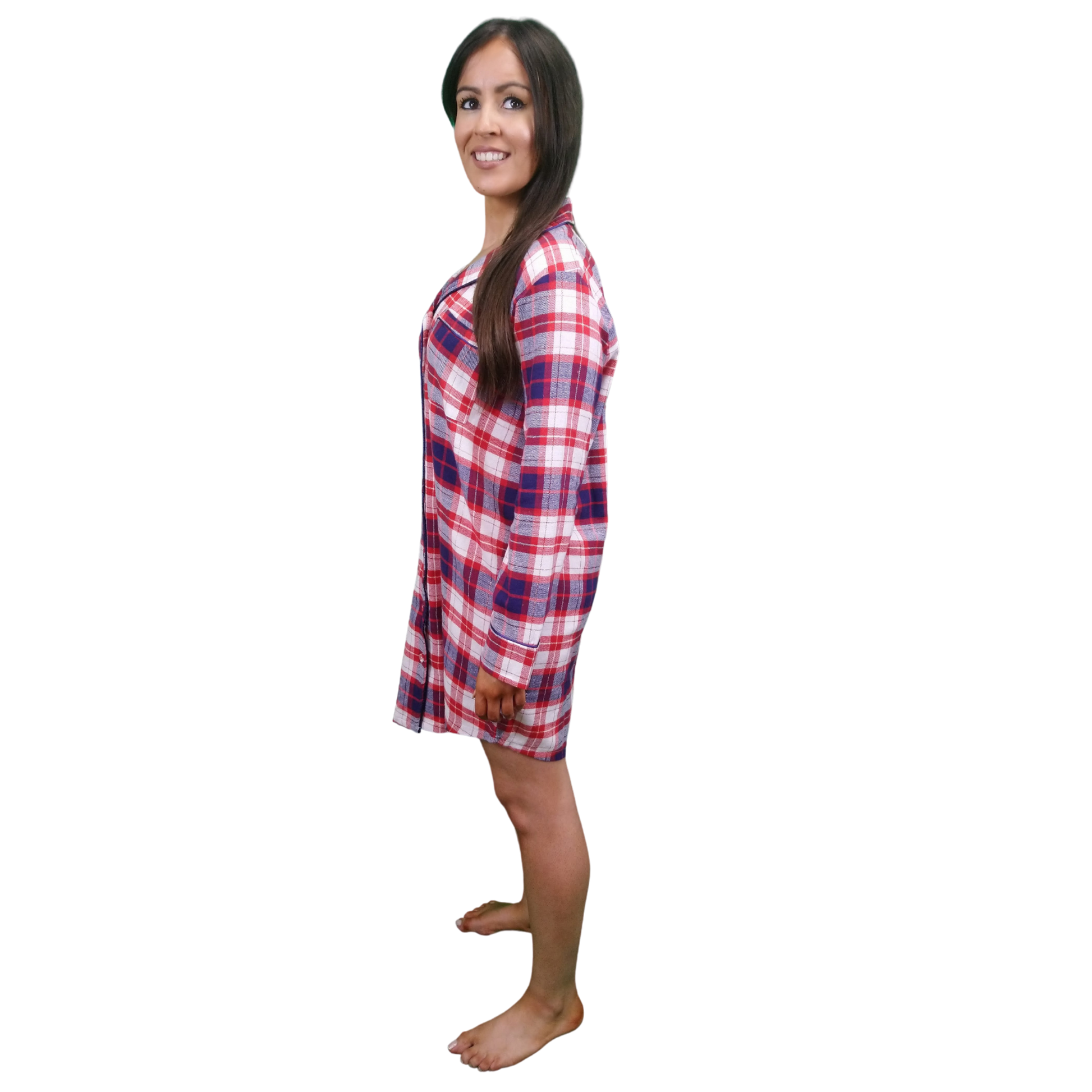 Gaia Women's Check Flannel Nightshirt Sleepwear & Loungewear ASASonline