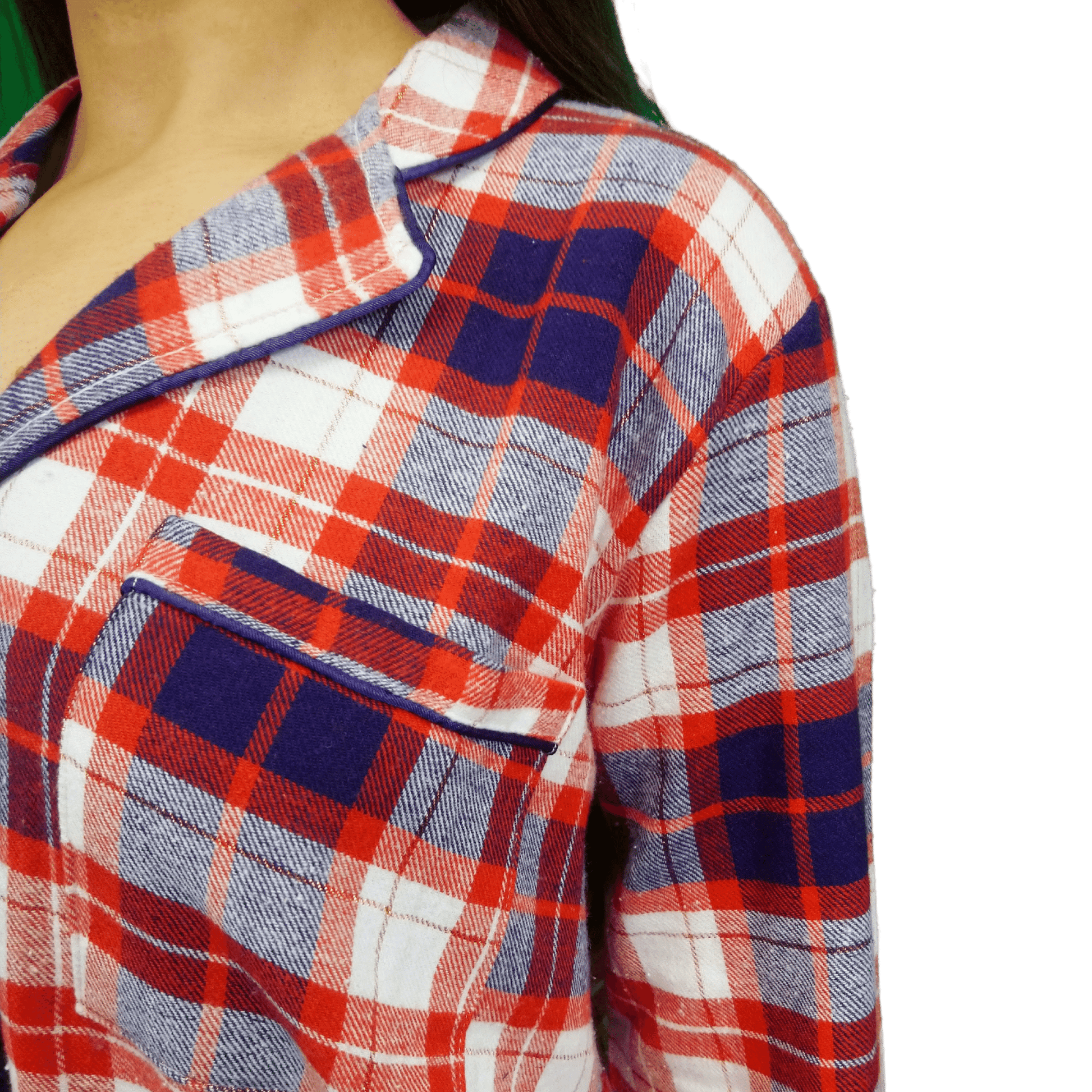 Gaia Women's Check Flannel Nightshirt Sleepwear & Loungewear ASASonline