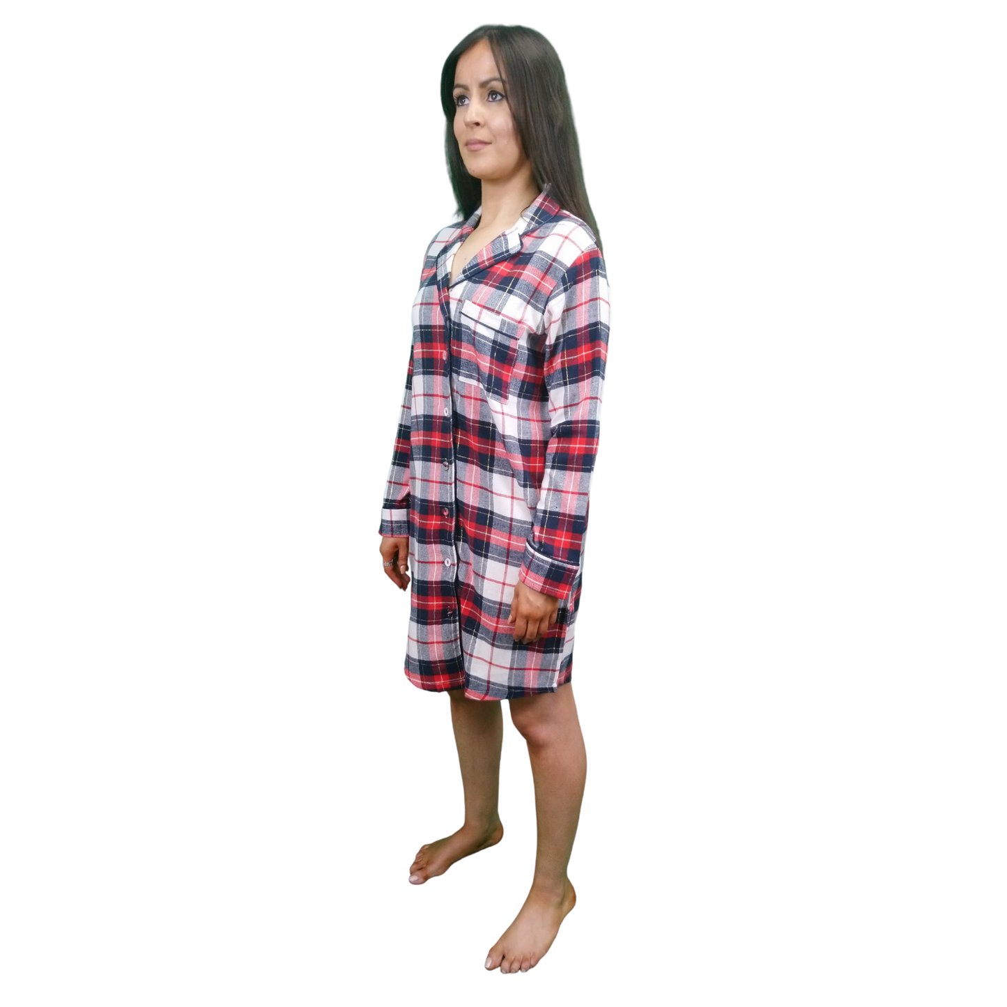 Gaia Women's Check Flannel Nightshirt Sleepwear & Loungewear ASASonline