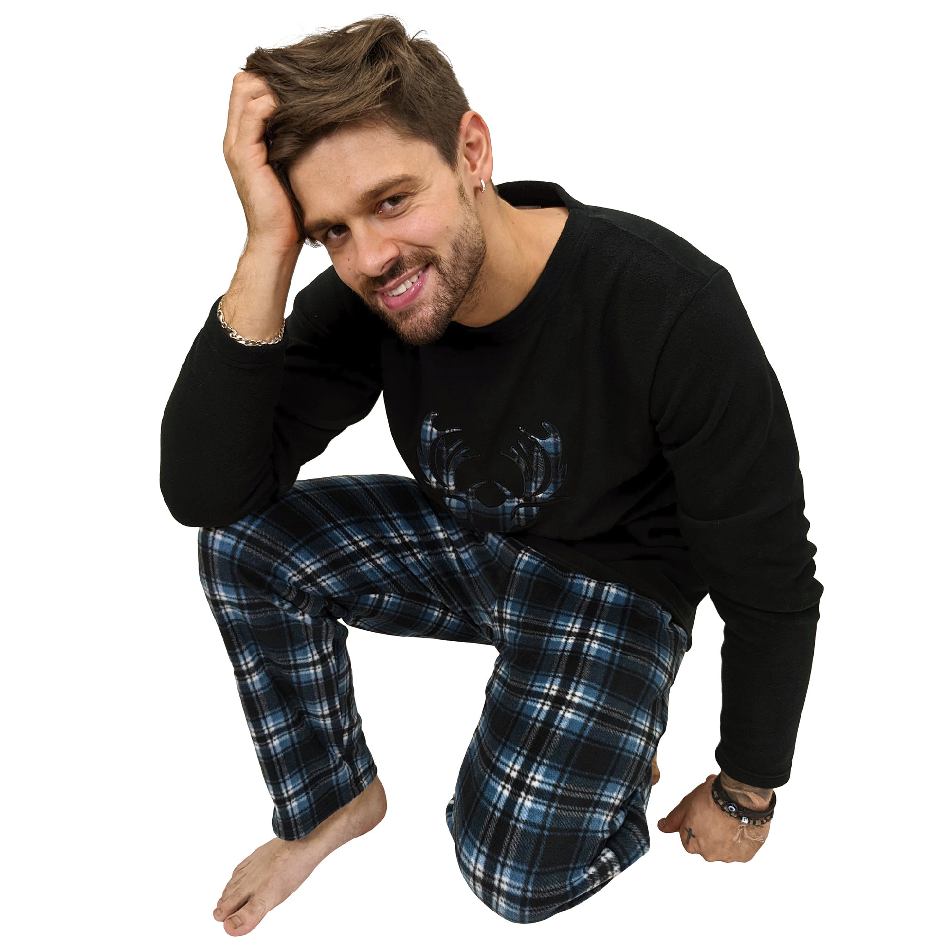 Hirsch Fleece Tartan Mens Pyjamas/Loungewear Set Sleepwear & Loungewear ASASonline