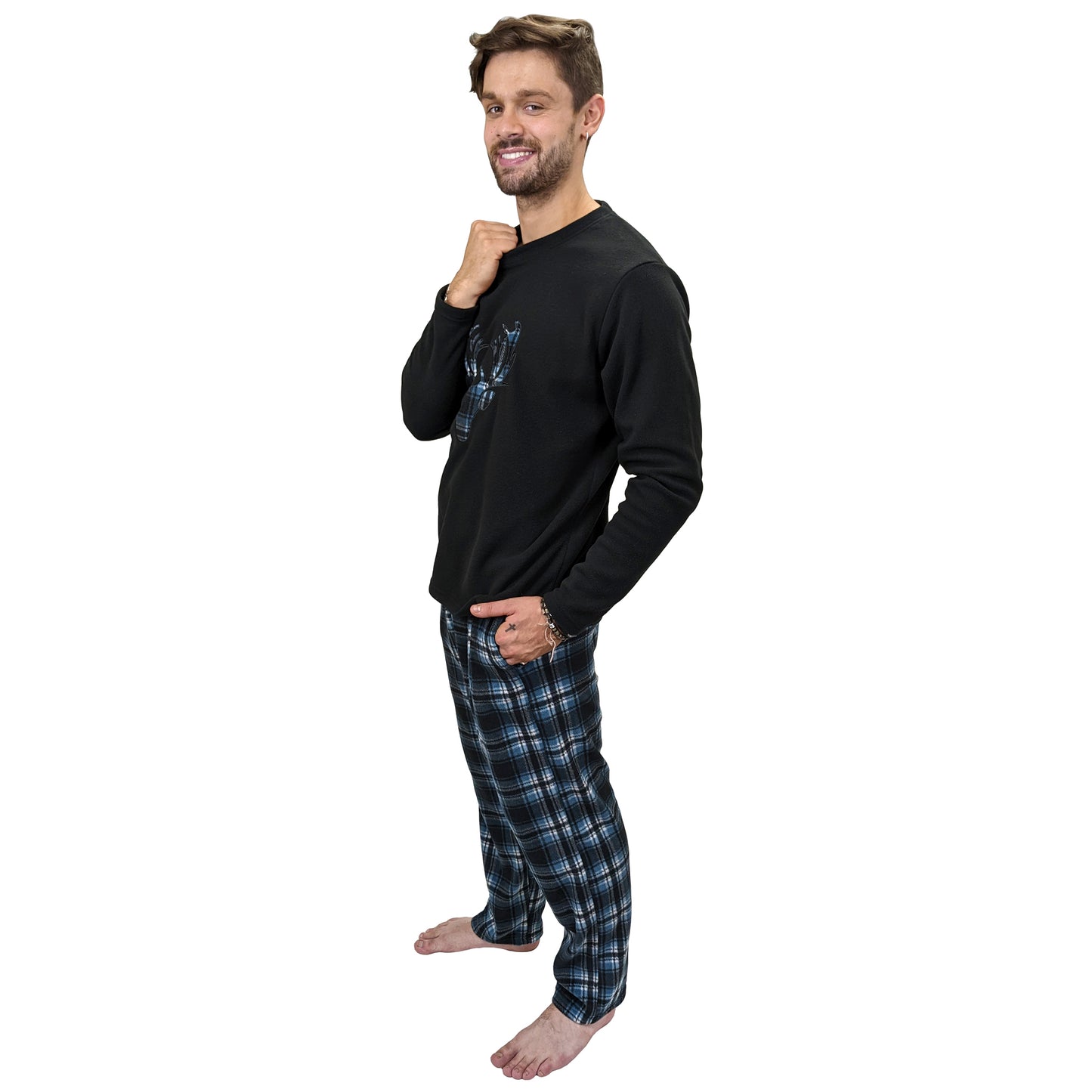 Hirsch Fleece Tartan Mens Pyjamas/Loungewear Set Sleepwear & Loungewear ASASonline