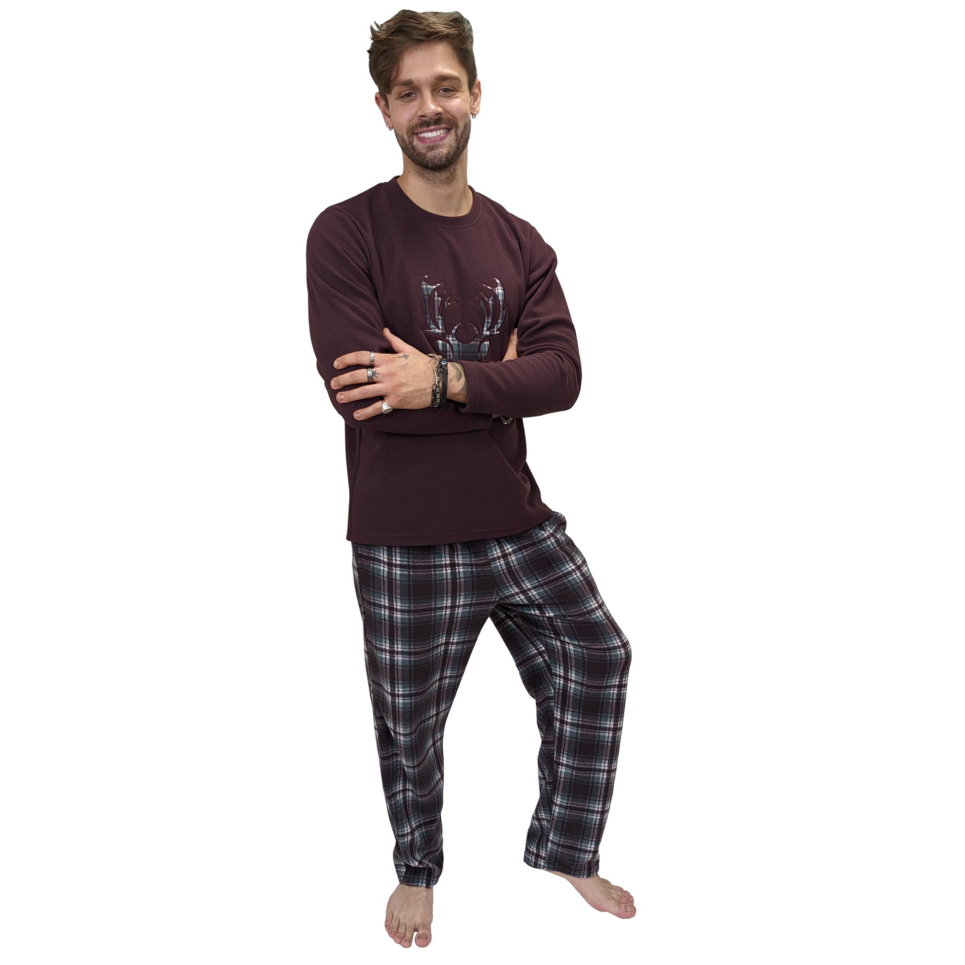 Hirsch Fleece Tartan Mens Pyjamas/Loungewear Set Sleepwear & Loungewear ASASonline