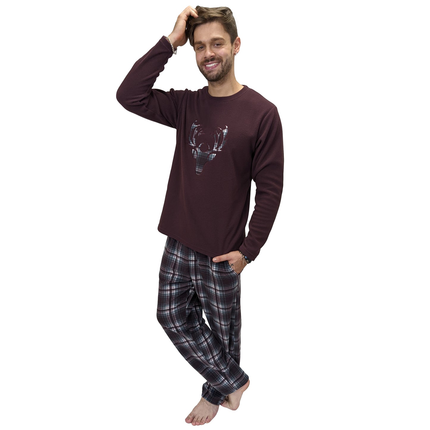 Hirsch Fleece Tartan Mens Pyjamas/Loungewear Set Sleepwear & Loungewear ASASonline