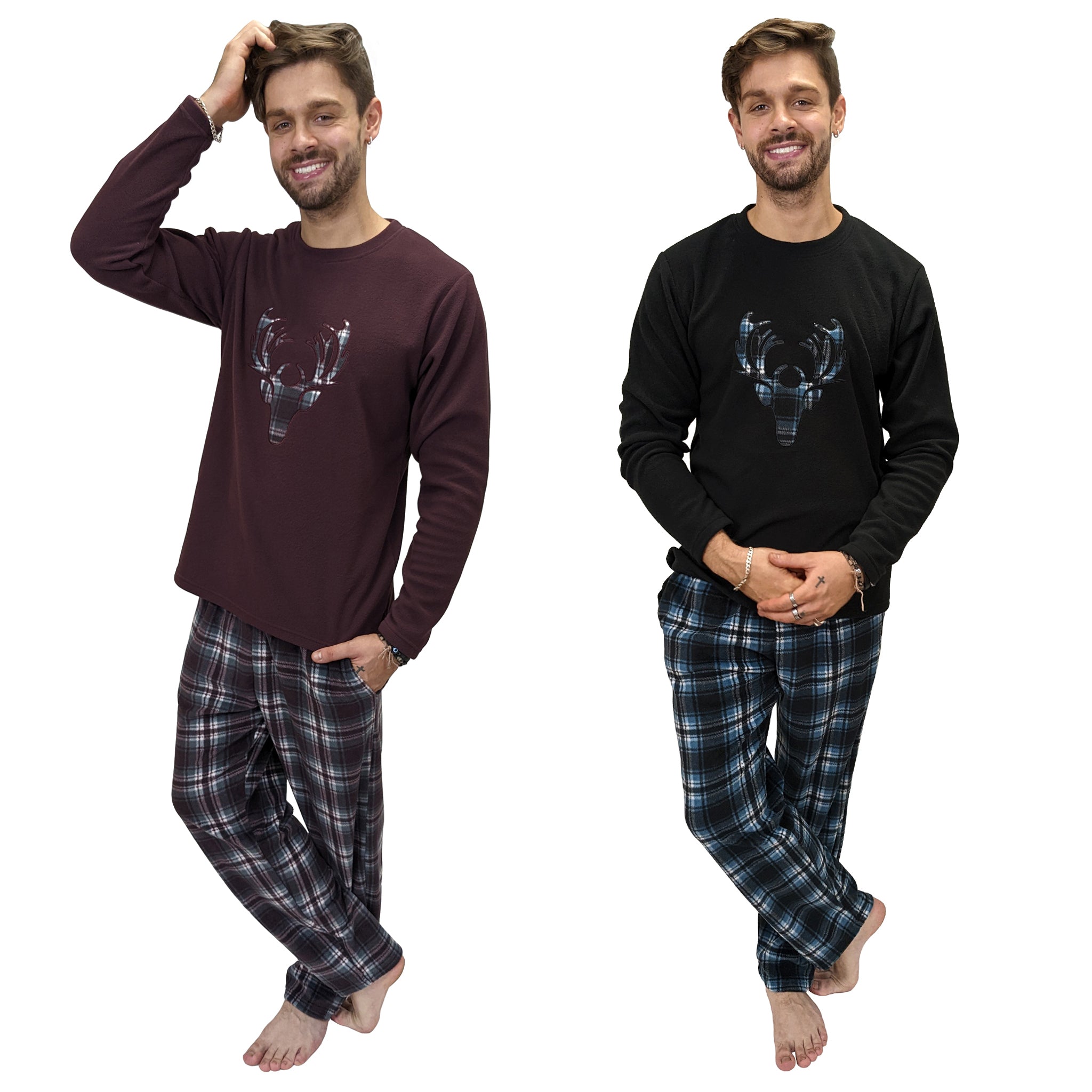 Hirsch Fleece Tartan Mens Pyjamas Loungewear Set Free 48hr UK Shipping ASASonline