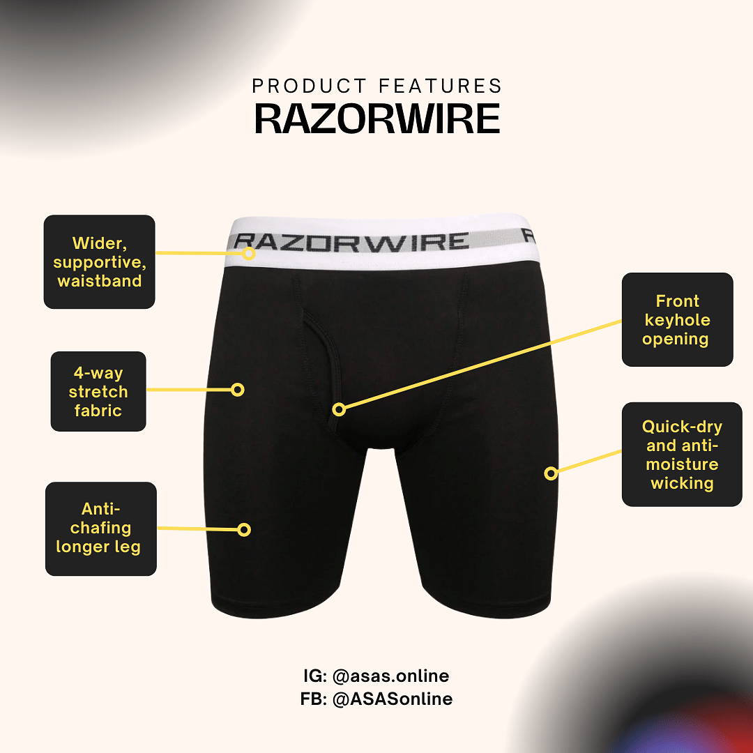 RAZORWIRE Optimum Boxer Shorts 3-Pack Underwear ASASonline