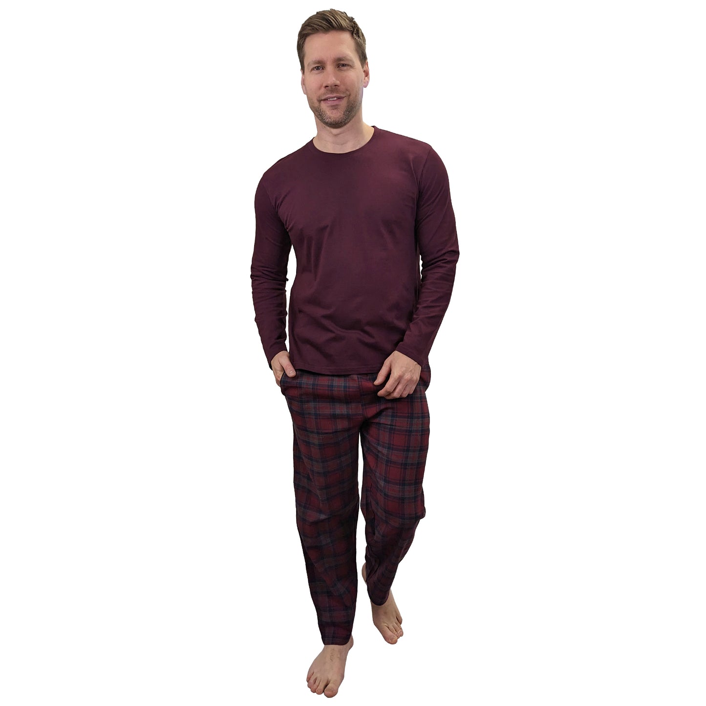 PENDRAGON Mens Pyjamas/Loungewear Sets Burgundy Sleepwear & Loungewear ASASonline